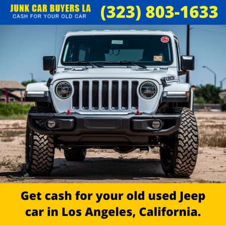 Get cash for your old used Jeep car in Los Angeles, California.